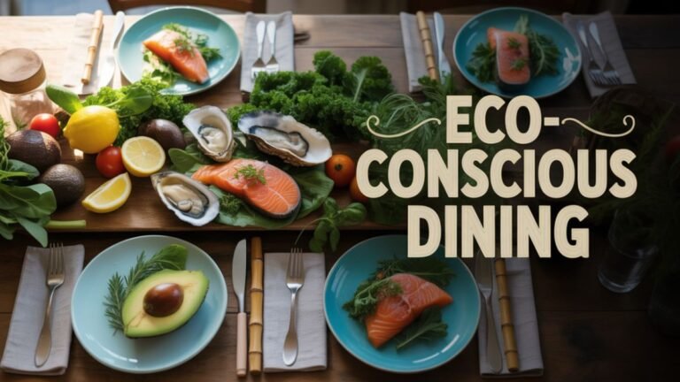 Eco-conscious dining: sustainable seafood & produce