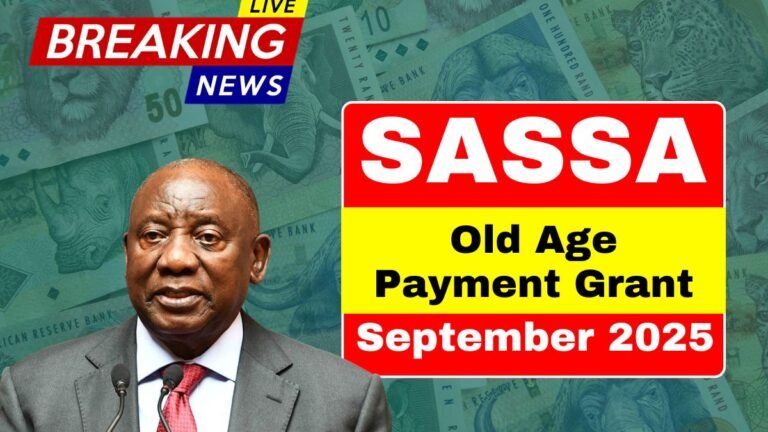 SASSA Old Age Grant September 2025 – Official Payment Dates & Beneficiary Info